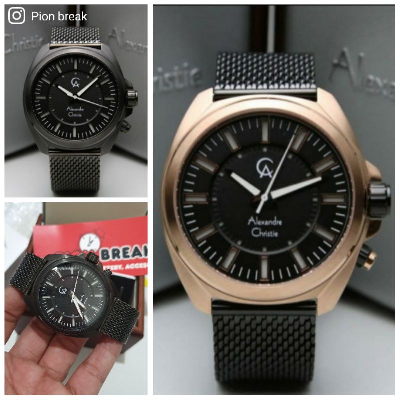 Jam tangan Pria Alexandre Christie AC 8631 Ada led lampu | AC8631 Rantai ori