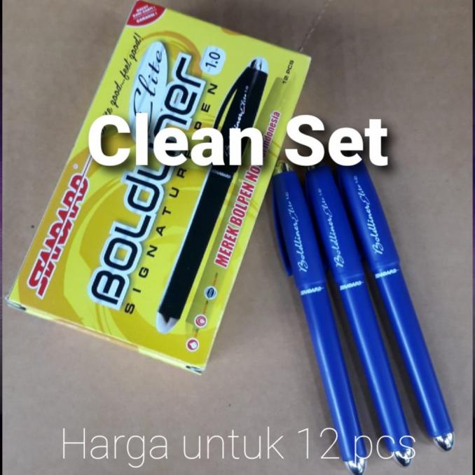 

pulpen gel standard boldliner elite 1.0mm biru