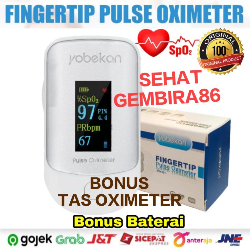 YOBEKAN oximeter fingertip pulse alat pengukur kadar oksigen dan detak jantung
