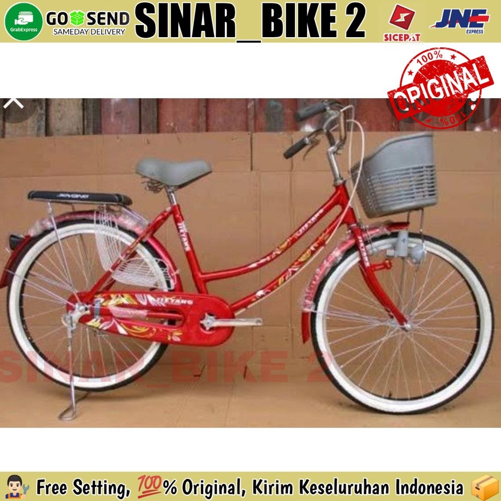 Sepeda Keranjang Dewasa 20,24 &amp; 26 Inch JIEYANG 01A  City Bike