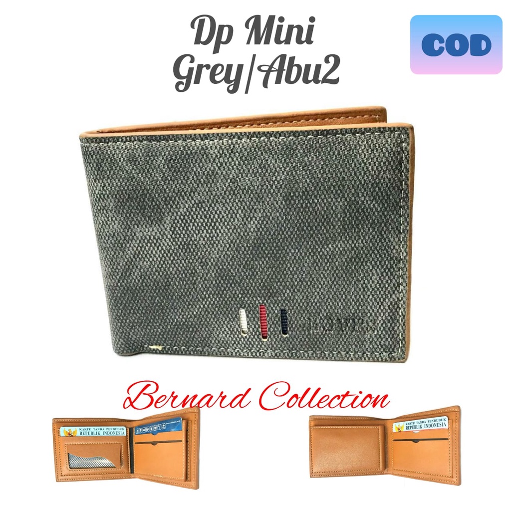 Dompet Pria Dompet Laki2 Dompet Mini Murah Simple Warna Grey (Abu2)