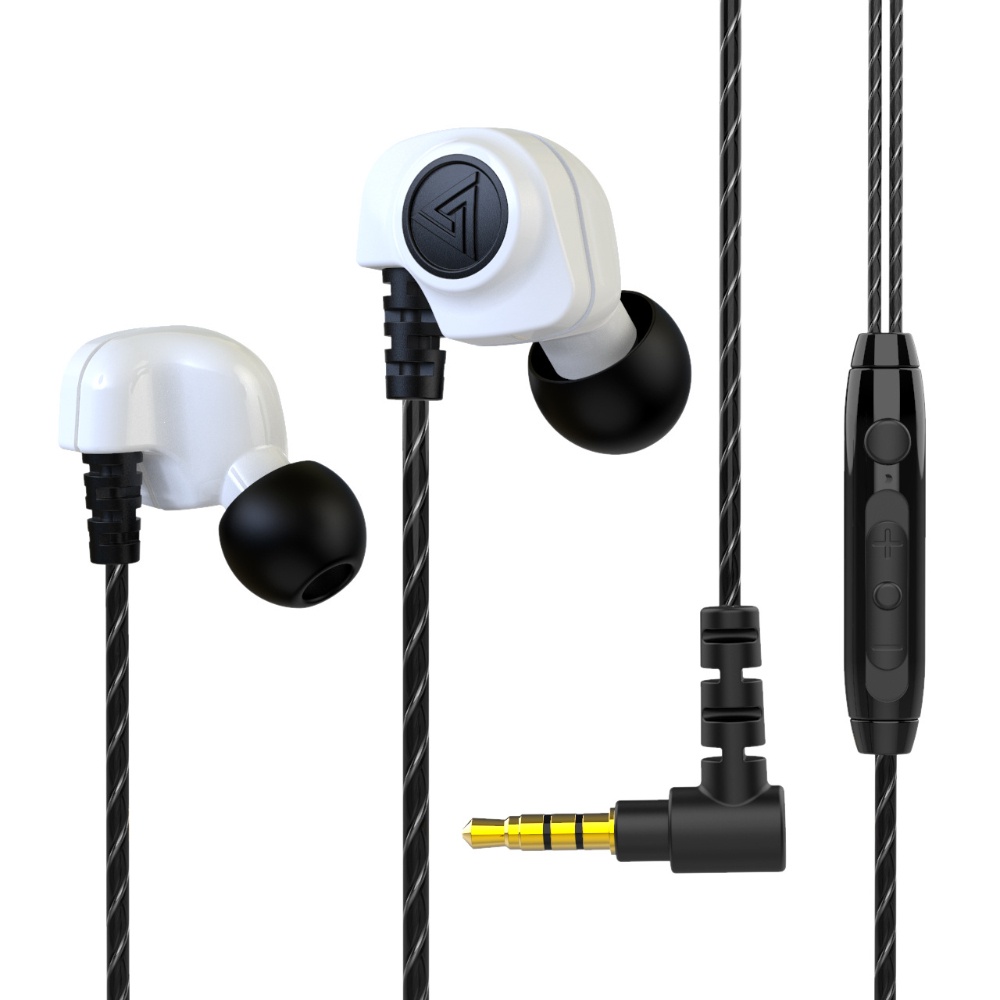 Qkz Sk5 Earphone In Ear Dinamis Heavy Bass Dengan Mic Untuk Olahraga / Lari / Dj