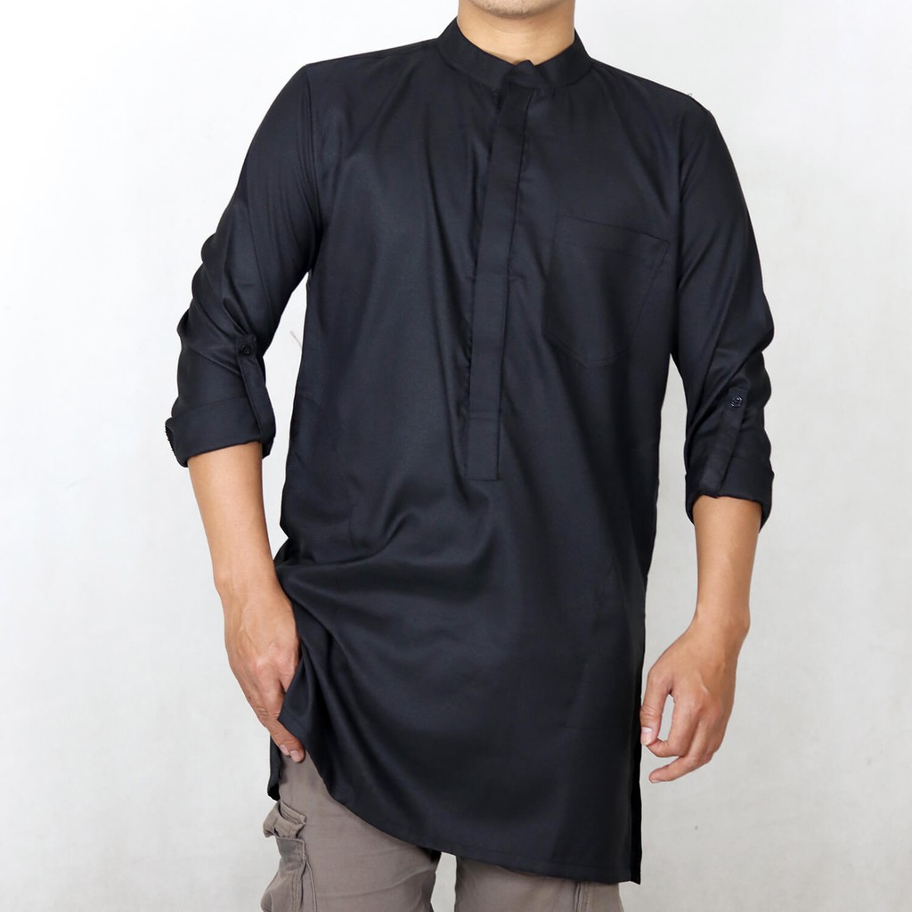 Download Baju Koko Kurta Pria Kurta Pakistan Pria Kurta Hitam Pria Kurta Toyobo Kq Casual Hitam Shopee Indonesia PSD Mockup Templates