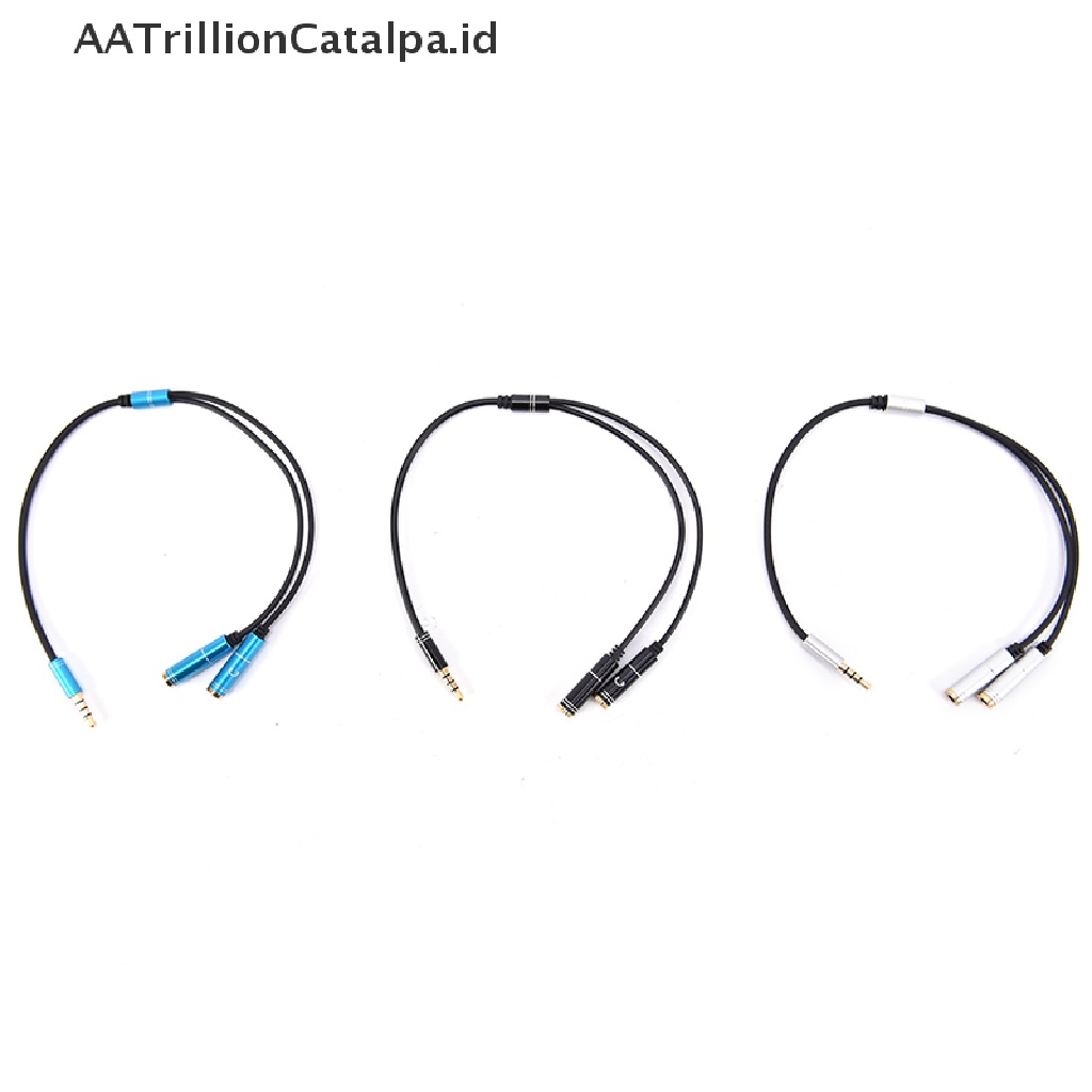 Aatrillioncatalpa Kabel adapter splitter jack audio 3.5mm Untuk headphone / mic