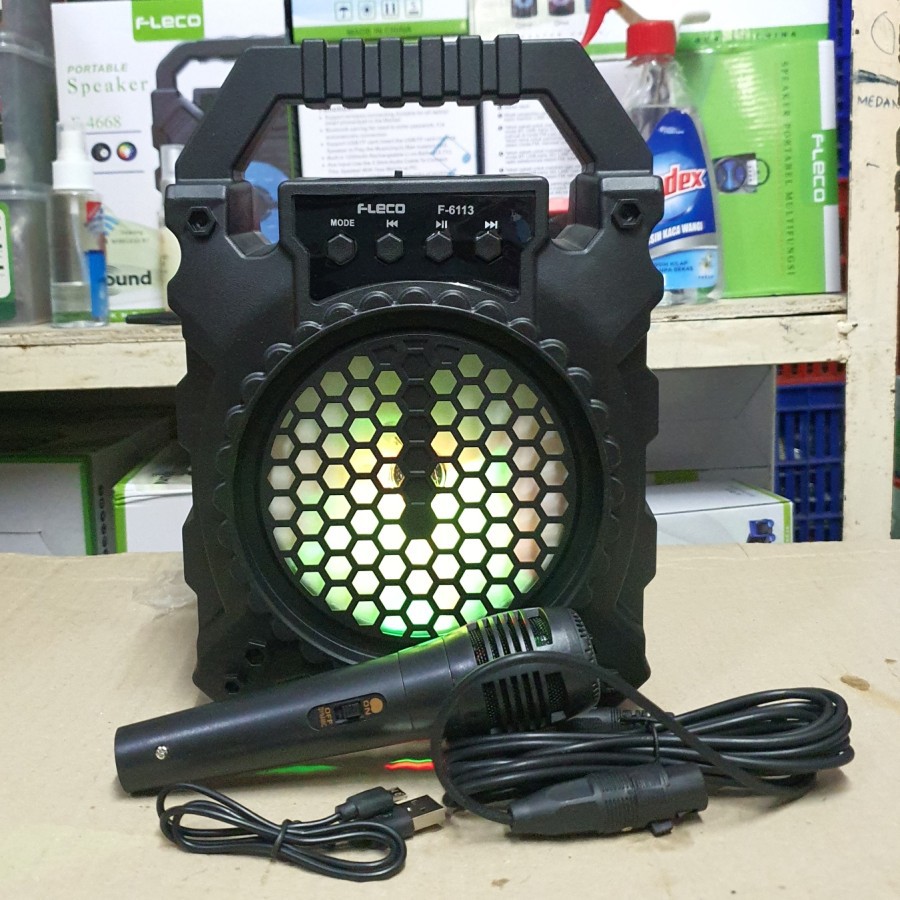 Speaker Bluetooth Fleco F 6113 / 6114 + Bonus Mic