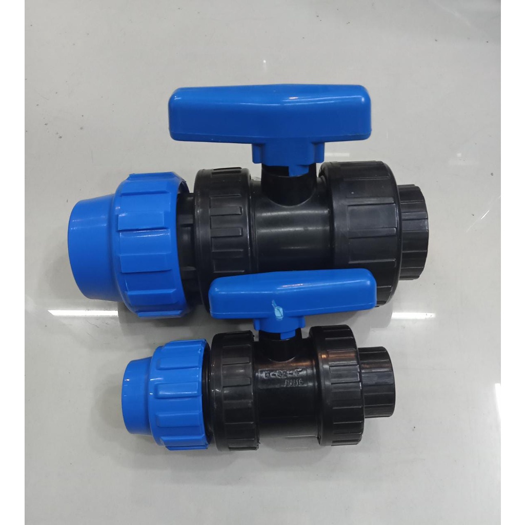 Ball Valve Female Compression PP 110 X 4&quot; Merk HQ