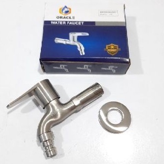 Kran Tembok Satin Stainless steel ENGKOL TAMAN Cucut Selang (G742)