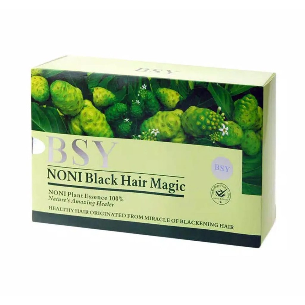 BSY Noni Black Hair Magic Shampo - BPOM dan Halal - ASLI PER BOX 20 SACHET