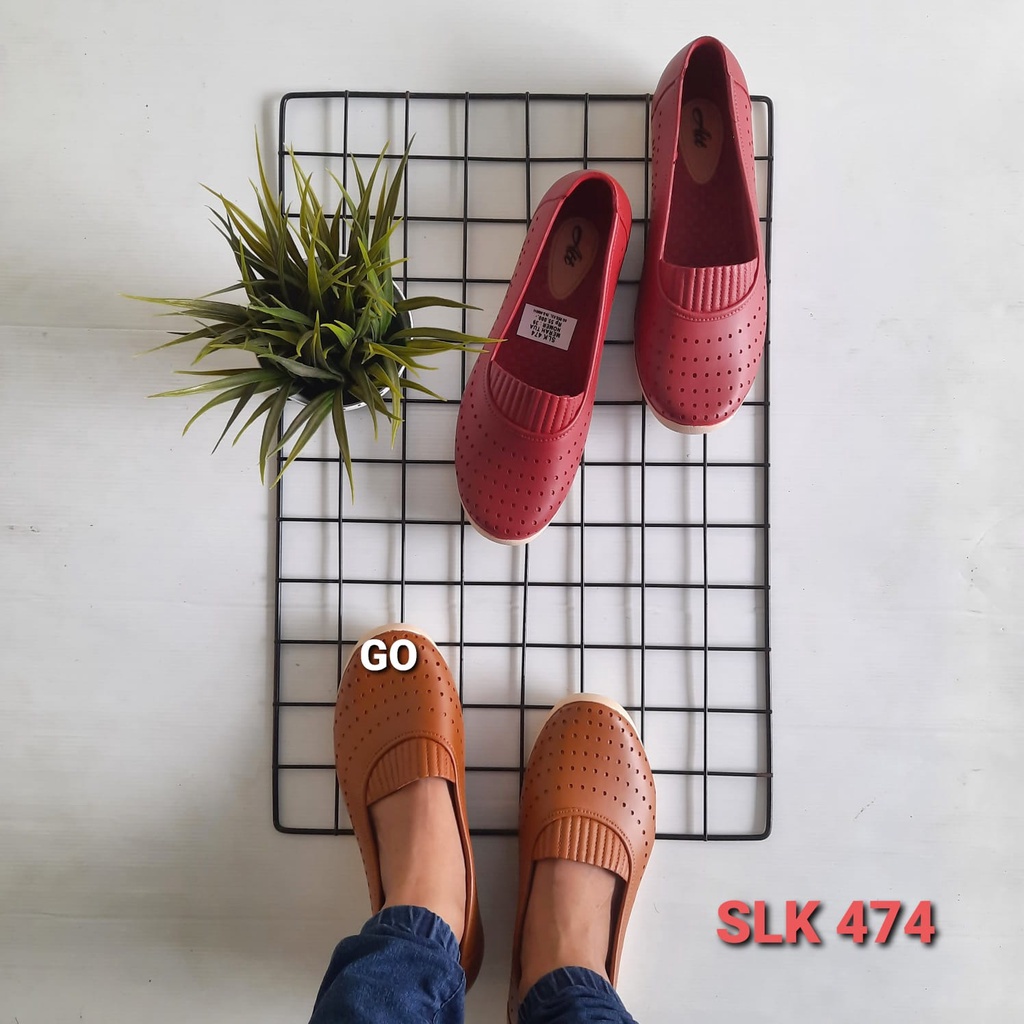 BB ATT SLK 474 Sepatu Karet Wanita Flat Shoes Anti Air Nyaman Ringan