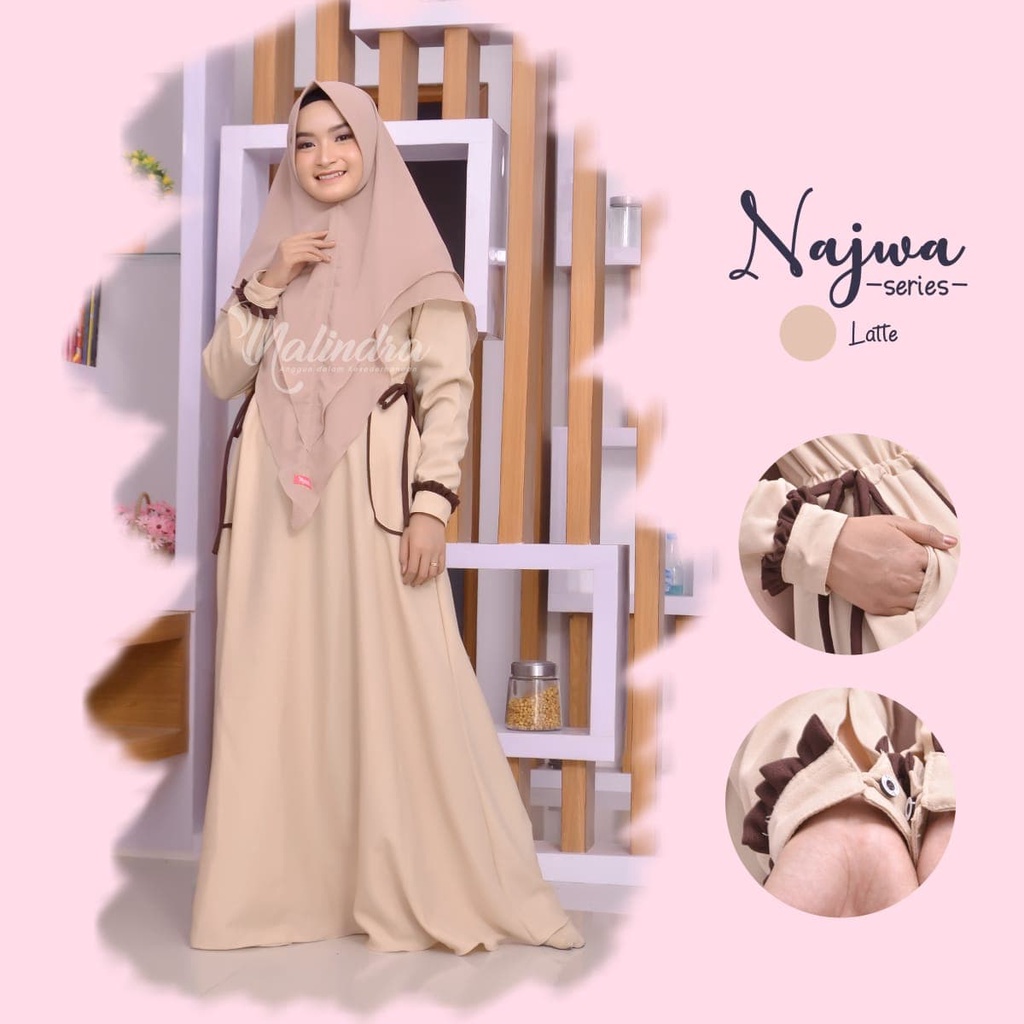 Gamis Murah Mewah Motif Modern Terbaru 2022 Najwa Nalindra