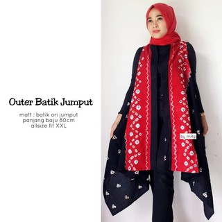  Outer  Jumputan  Two Tone Batik  Jumput Ori Limited Shopee 