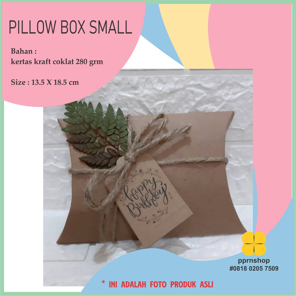 

BOX PILLOW SMALL/ GIFT BOX / KOTAK KADO/ KOTAK HAMPERS RUSTIC