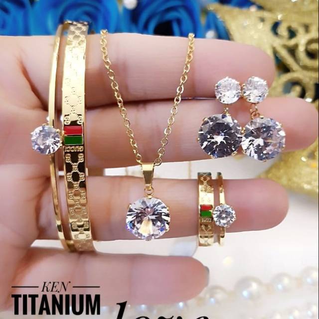 Titanium set perhiasan 3005j