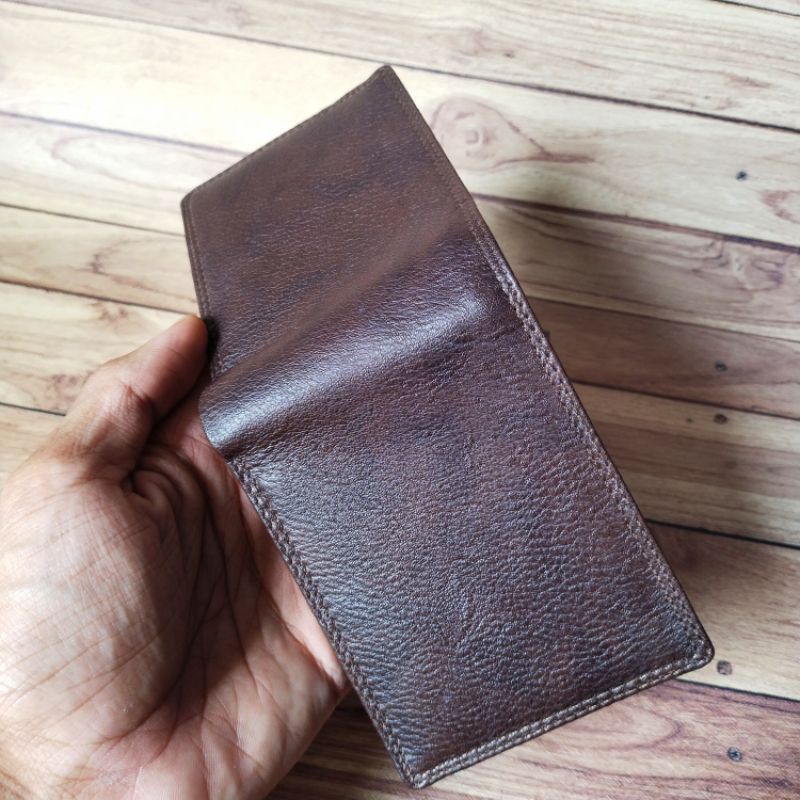 Dompet Kulit Polos Jeruk Dompet 3 in 1 Asli kulit