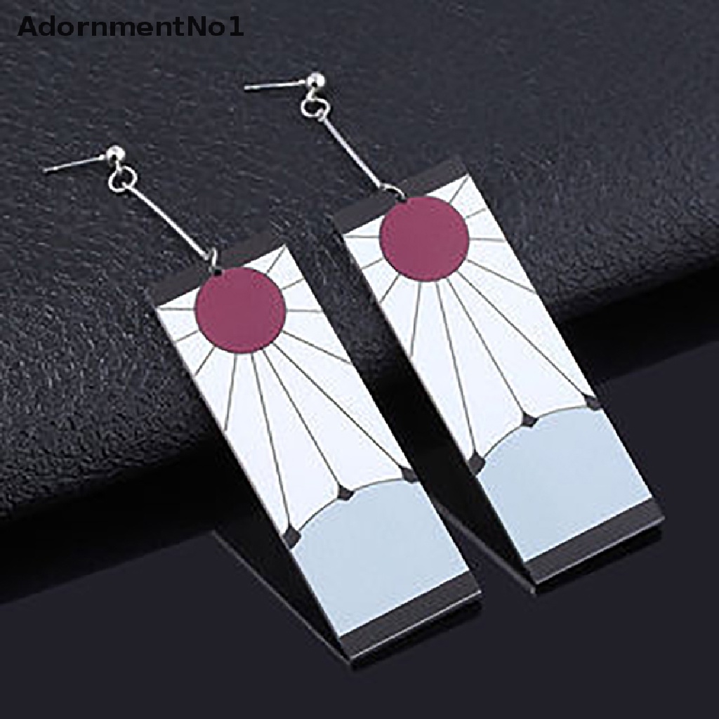 (AdornmentNo1) Anting Gantung Panjang Kait Motif Anime Demon Slayer Tanjiro Bahan Akrilik Untuk Wanita / Cosplay