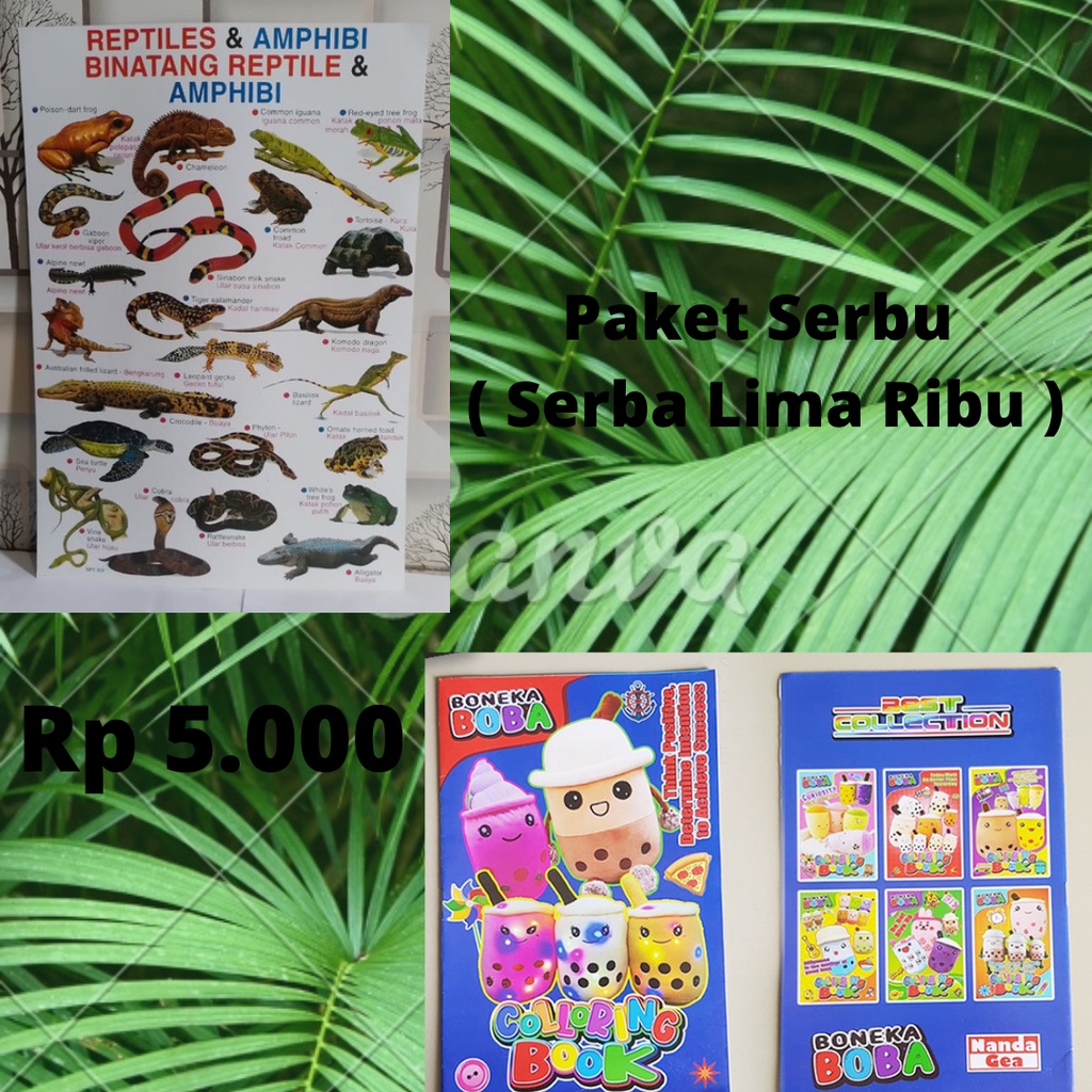 

Poster Binatang Reptile & Amphibi dan Coloring Book 2 in 1 Boba
