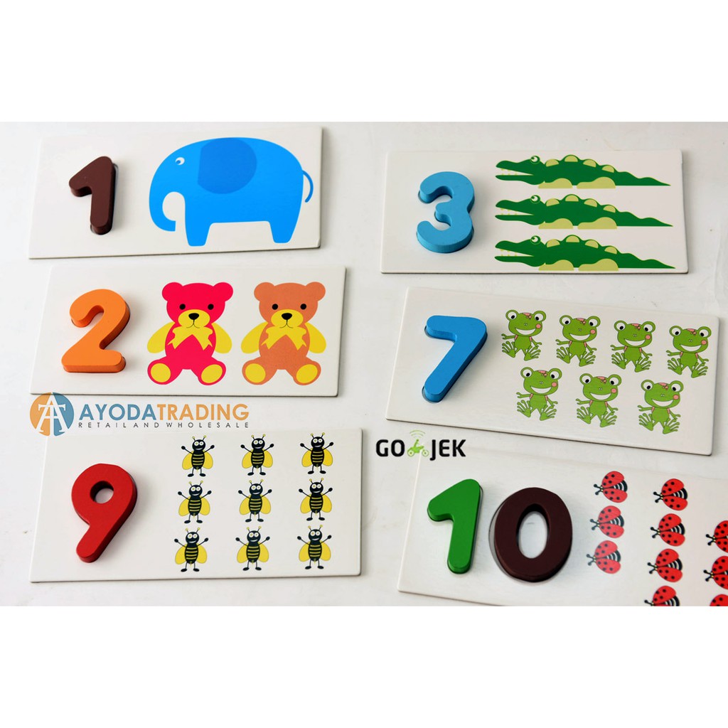 Mainan Edukasi Puzzle Number Angka Berhitung Anak Bayi