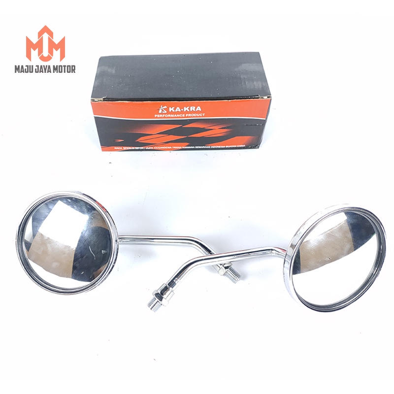 Kaca Spion Klasik Clasic Classic Retro Bulat Mini Cembung Motor Cb Gl Scoopy Fi Krom Crhome Crome