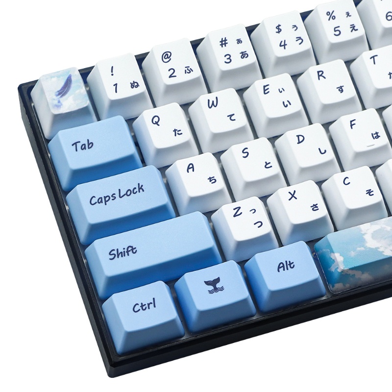 Vivi PBT Keycaps 73key Dye-Sublimation Keycaps Untuk Mekanik Saklar GH60 GK61 GK64