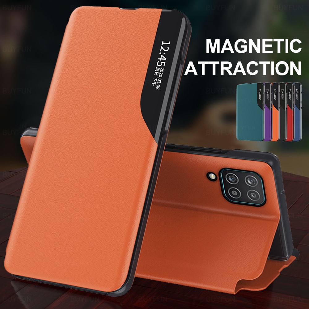 casing for samsung galaxy a12 a21s a30s a50 a50s a42 a52s a52 a72 4g 5g leather flip magnetic stand 