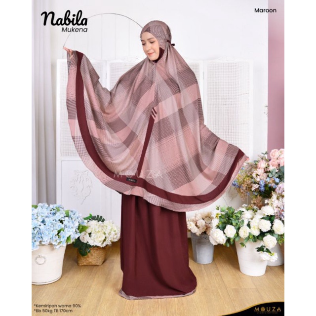 Ghayda Mukena Mouza, mukena nabila, mukena motif