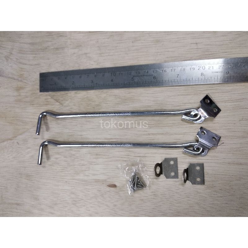 HAK ANGIN SILVER LAMSKAR STAINLESS PENAHAN CANTOLAN PENGAIT JENDELA ARNETA PER PC