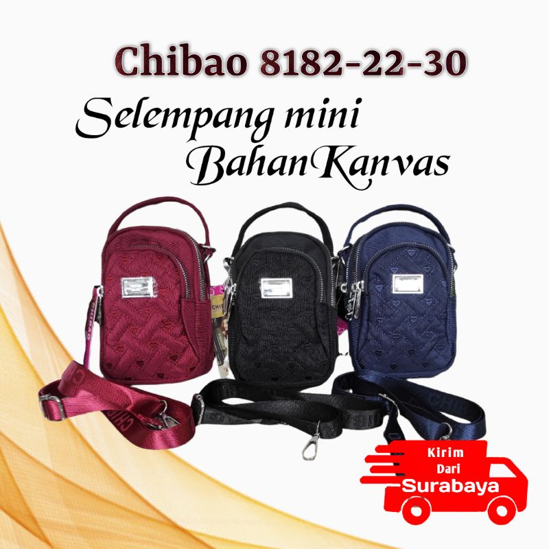 Tas selempang wanita, chibao mini 8182-22-30 kanvas
