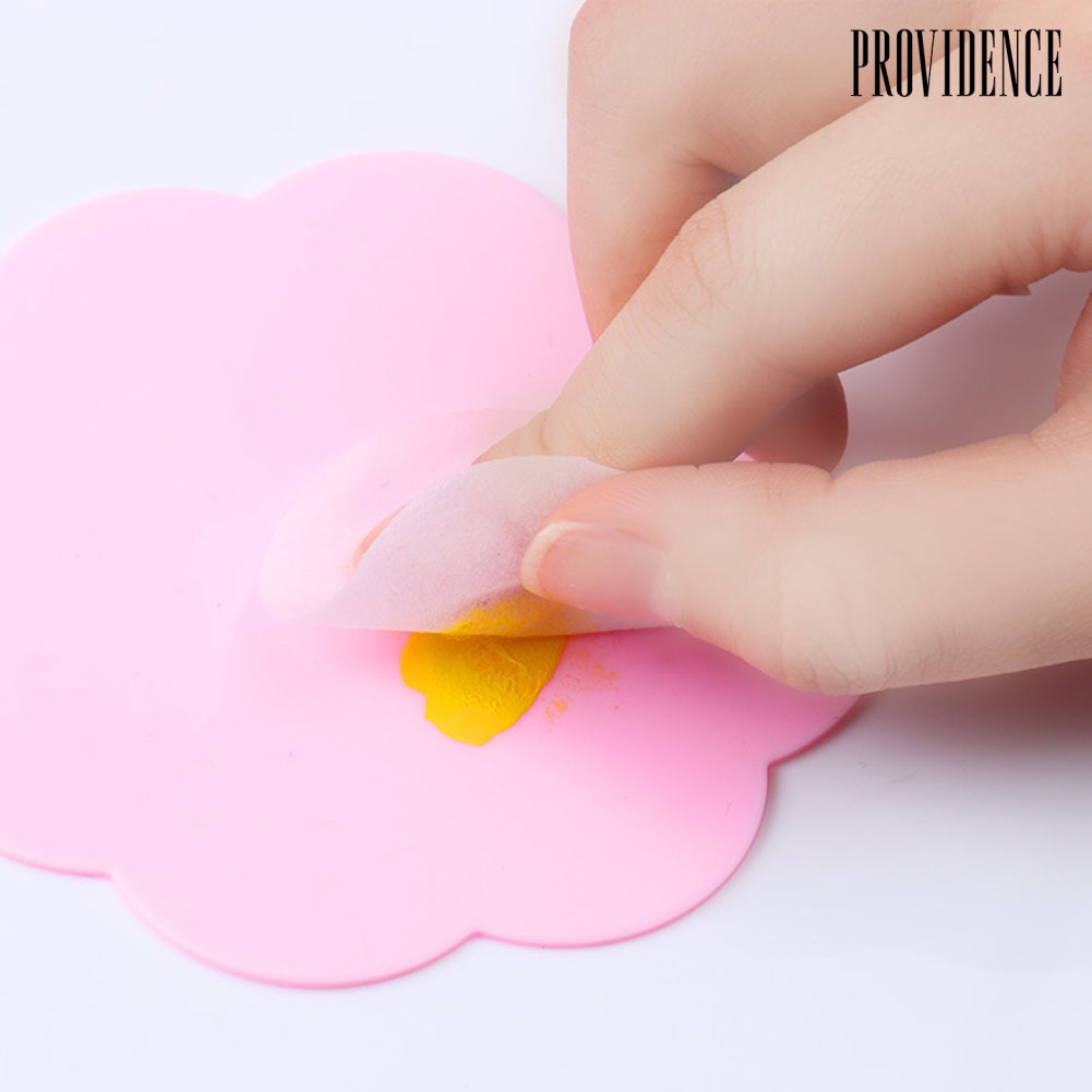 Providence 2Pcs Silicone Mixing Butterfly Round Painting Palette Nail Art Pad Coloring Tool