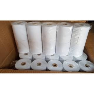 WOYA Kertas Kasir Struk Paper Roll HVS 1ply 75x60mm POS Printer Dot Matrix 1 ply 75 x 60 mm 75mm 75x60 mm