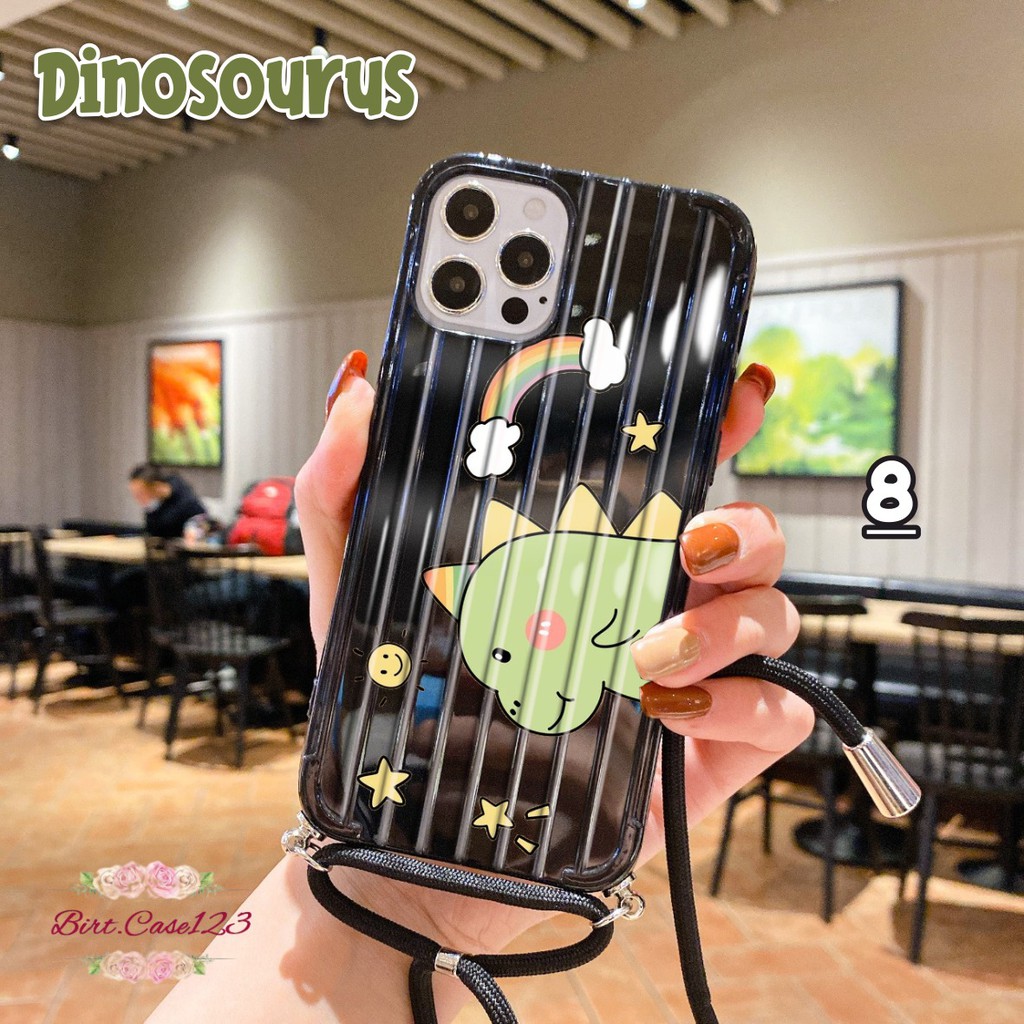 Softcase Koper Slingcase Lanyard DINOSAURUS Oppo A5 A9 2020 F9 A5s A7 A12 F11 Pro A31 A8 BC3693