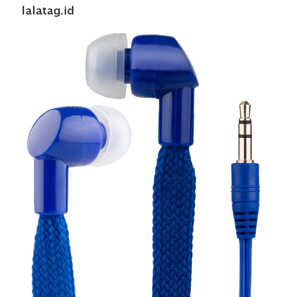 (Flyag) Headset Earphone earbuds stereo super bass Desain Tali Sepatu Untuk Lari