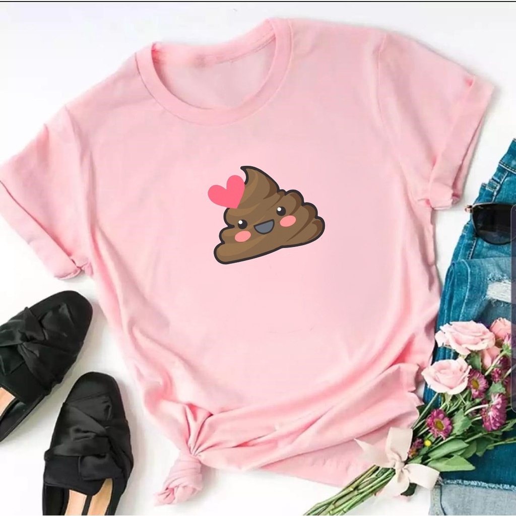 MYSTIQUE.ID-BAJU KAOS POOP T-SHIRT LUCU DAN AESTHETIC