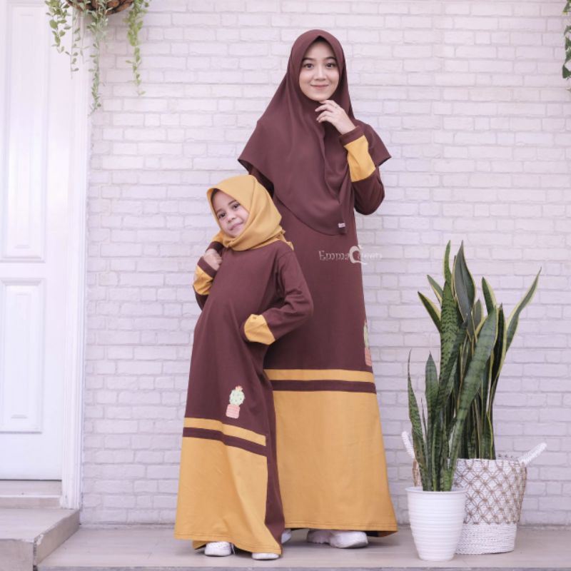 Moslem Ori Gamis Busui Friendly Carika Daily Dress Couple Mom And Kids By Emmaqueen (Ready Please Ce