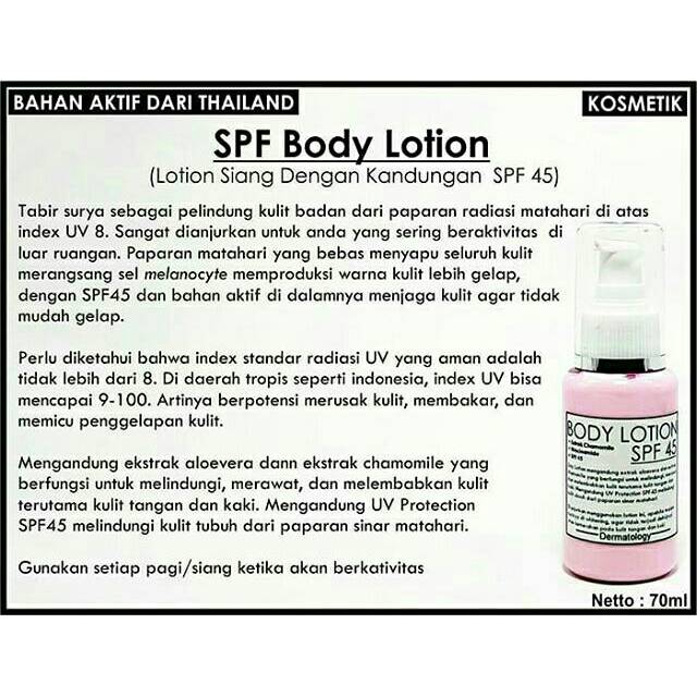 Spf body lotion thailand