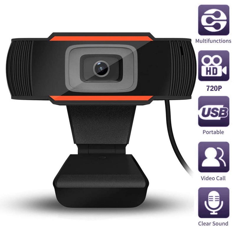 Kamera Webcam USB dengan Microphone / Mic microphone untuk Komputer Laptop PC Skype Zoom video conference - ACC PLUS