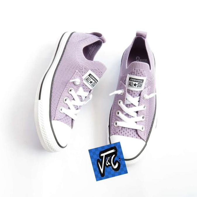 converse shoreline knit purple