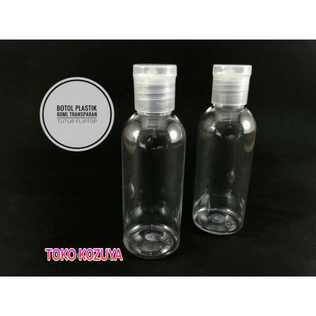 

BOTOL PLASTIK 60ML TRANSPARAN - TUTUP FLIPTOP