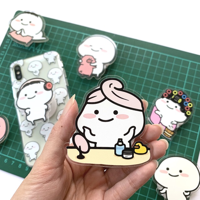 Pop socket Griptok popstand stand hape pentol QUBY lucu banyak pilihan bucin queen dance chill boba