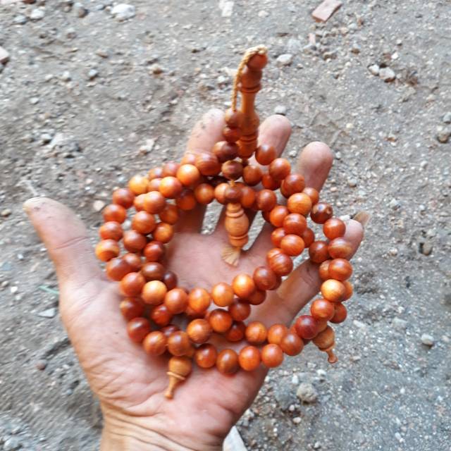 Tasbih gaharu agatis kalimantan kayu raja tembus cahaya 10 mm