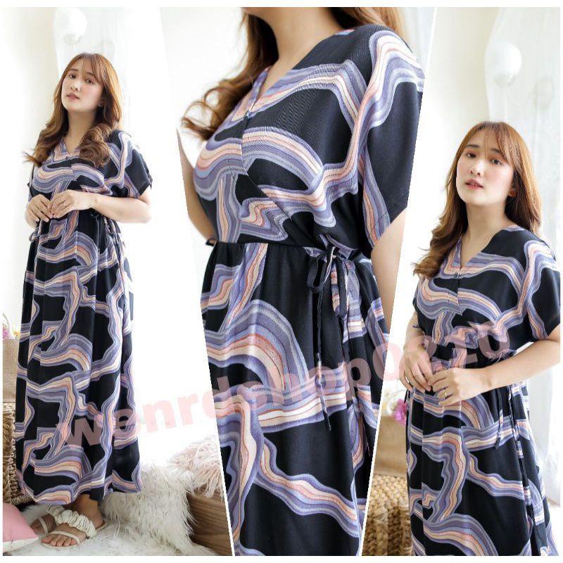 Daster rayon model kimono lengan longceng bahan halus adem