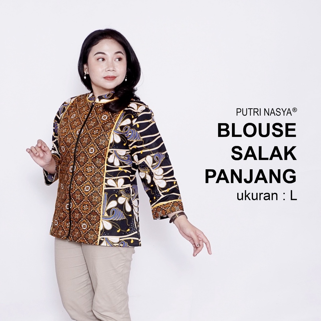 Blouse Batik Big Size Wanita Atasan Batik Jumbo Lengkap S-M-L-XL-2L-3L-4L-5L-6L-7L Model Blus Jumbo Seragam Batik / Atasan Formal Kantor Wanita / Pakaian Batik Kerja Kekinian Trendy Model Terbaru