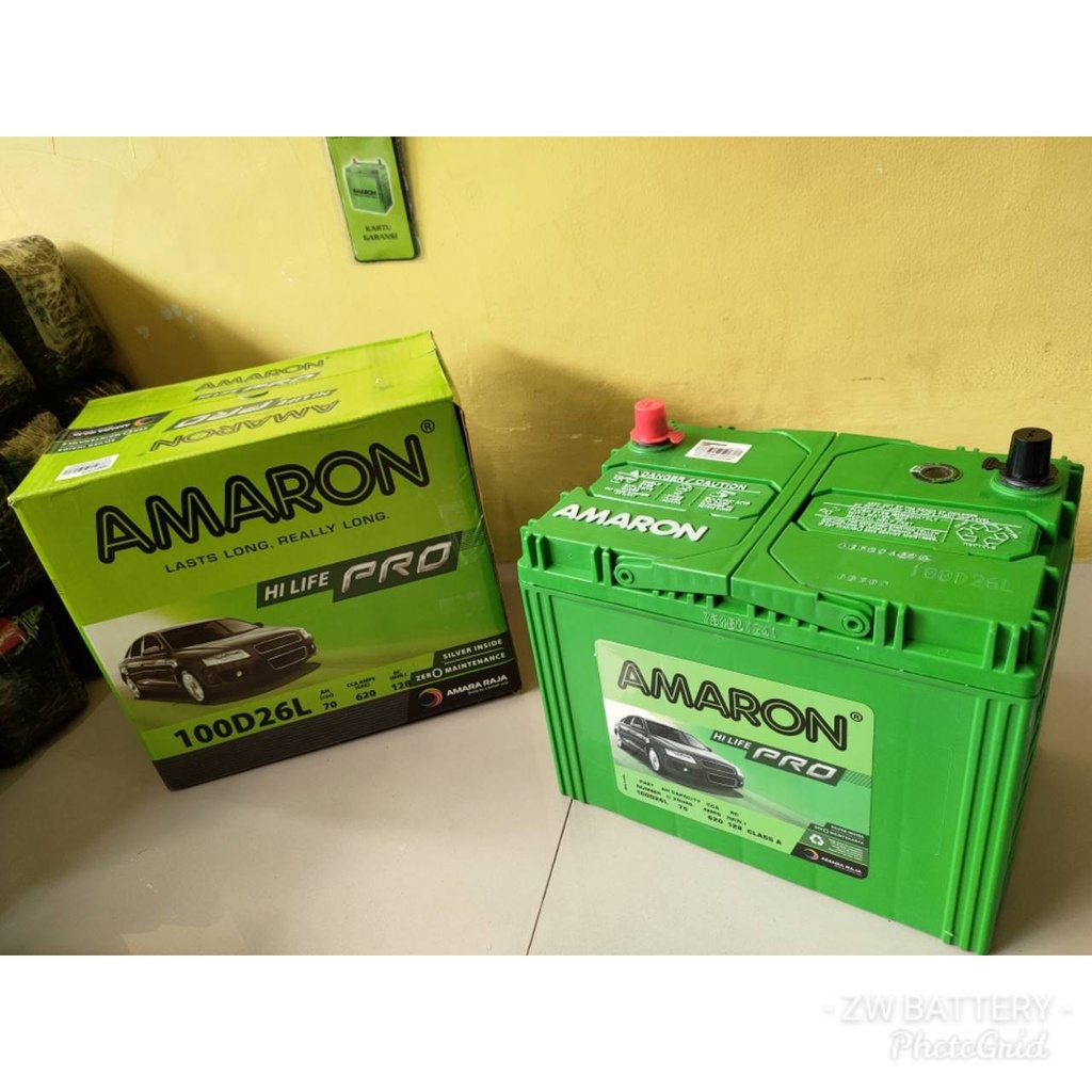 Aki Mobil ALPHARD, CAMRY, INNOVA DIESEL 100D26L-NX110-5L AMARON HILIFE