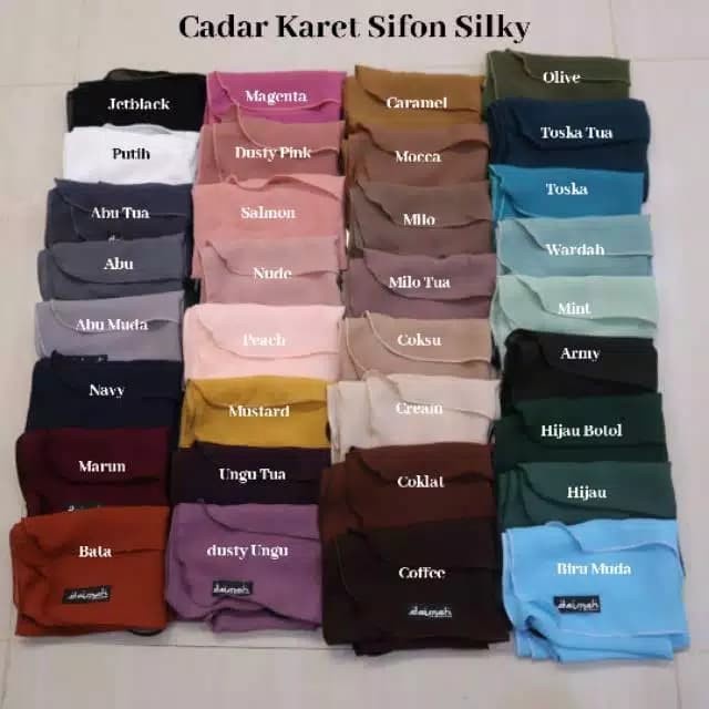 PASHMINA- TERBARU KHIMAR CADAR NIQAB TALI KARET SIFON SILK ARAB DOUBLE 2 LAYER -PASHMINA.