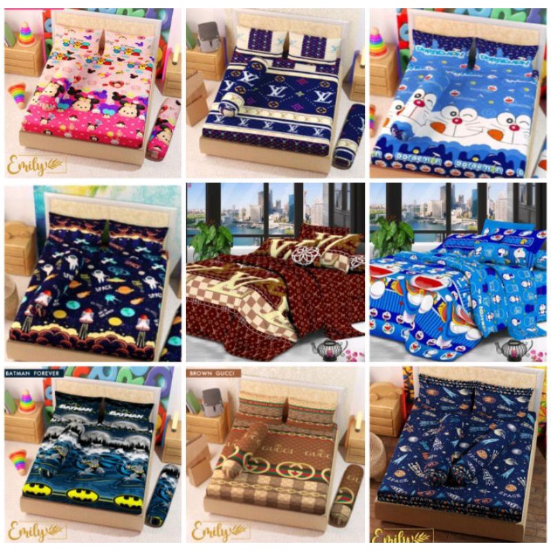 Sprei karakter home made size 180cm x 200cm tinggi 20cm dan 120cmx200cm tinggi 20cm