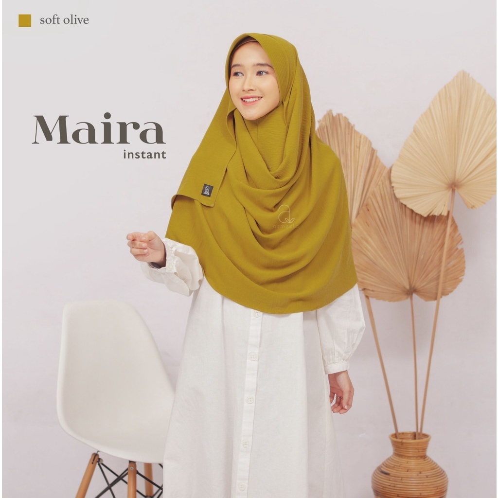 AZMEELA MAIRA MAIDA PASHMINA INSTANT BAHAN CRINCLE