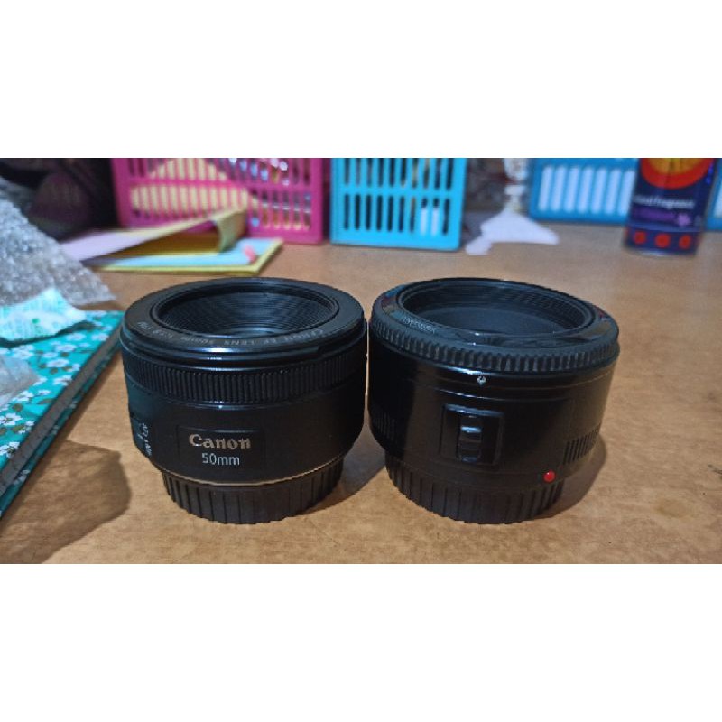 lensa fix canon 50mm+yn 50mm