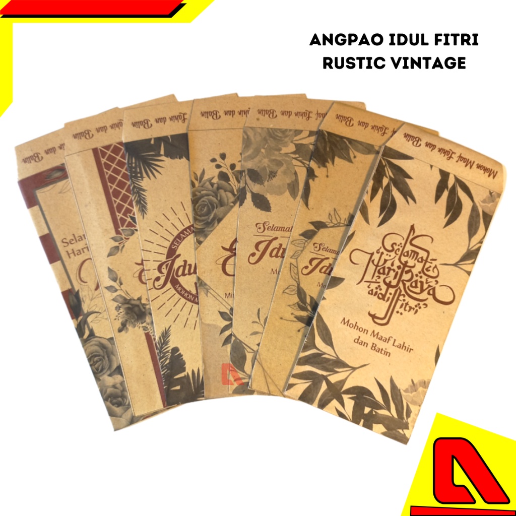 

AMPLOP RUSTIC THR IDUL FITRI / ANGPAO COKLAT AESTHETIC PANJANG / AMPAU VINTAGE KRAFT ISI 10