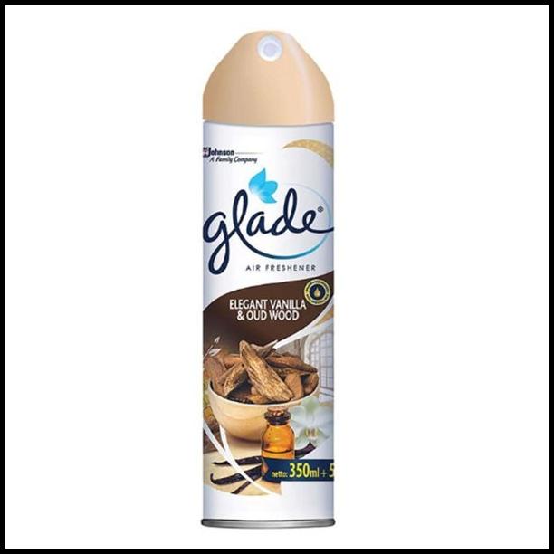 Glade Aerosol Spray Elegant Vanila & Outwood 350+50 Ml