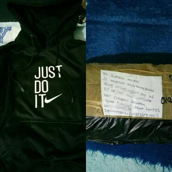 Hoodie Nike Just Do It Hitam Besar Jaket Nike Jogger Nike Original Best Quality