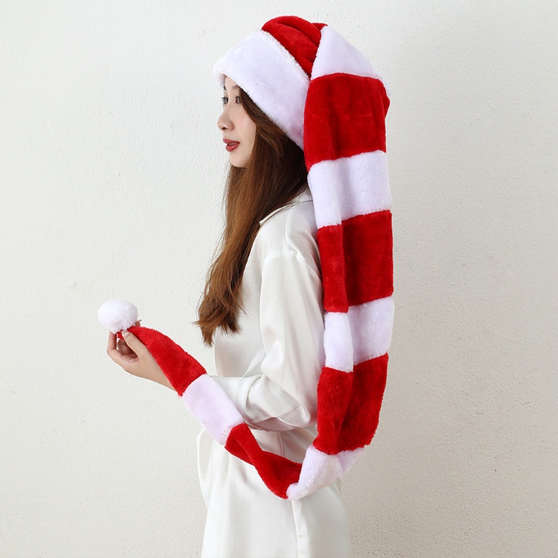 Topi Santa Motif Garis Panjang 130cm Untuk Liburan Anniversary